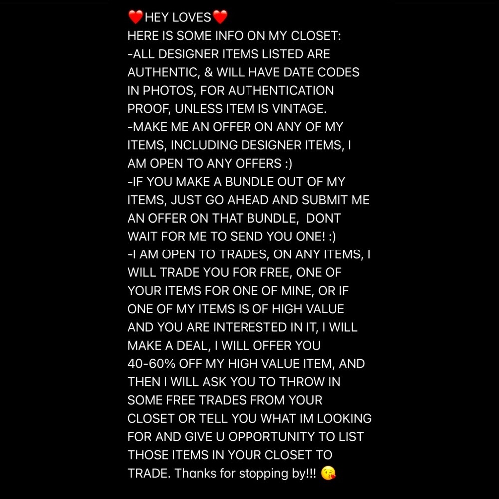 ❤️🥰Info on my closet for poshers! 🥰❤️